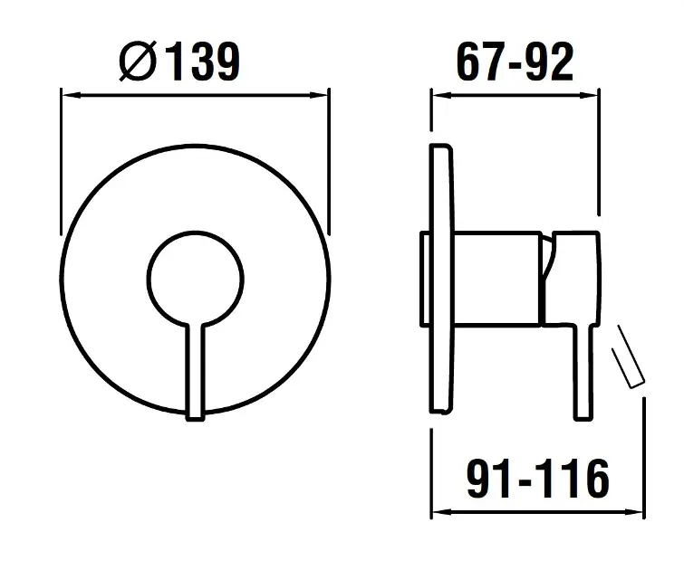 Laufen - Twinplus Slim - Zuhany csaptelep - HF505478428000 – 2. kép