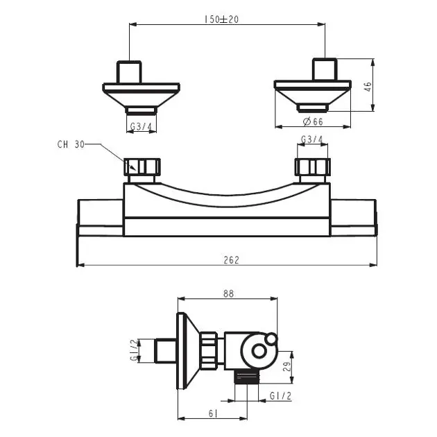 Novaservis - Aqualight - Zuhany csaptelep - 2560/1,0 – 2. kép