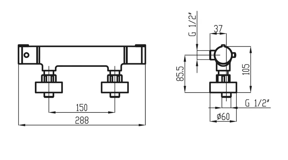 Novaservis - Metalia 54 - Zuhany csaptelep - 54960,0 – 2. kép