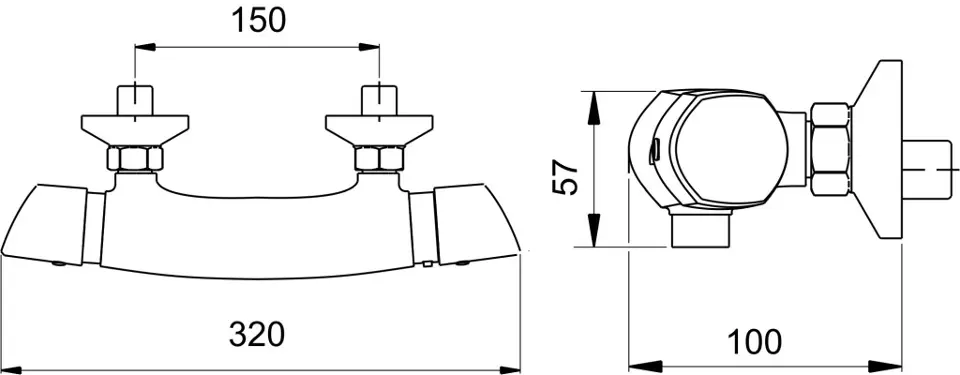 Novaservis - Metalia 57 - Zuhany csaptelep - 57963/1,0 – 2. kép