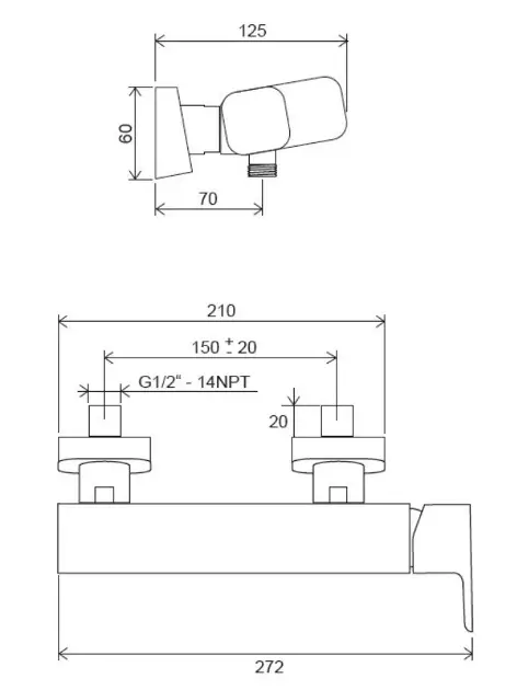 Ravak - 10° Free - Zuhany csaptelep - X070132 – 2. kép