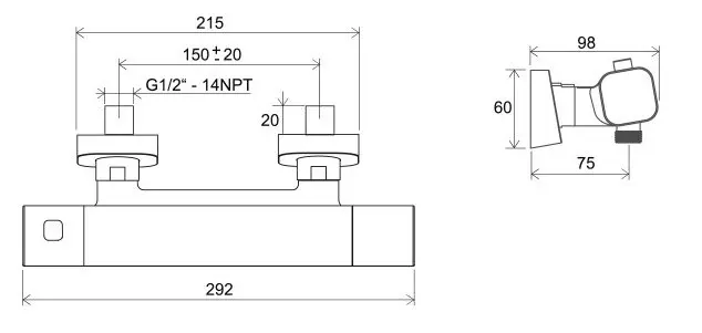 Ravak - 10° Free - Zuhany csaptelep - X070140 – 2. kép