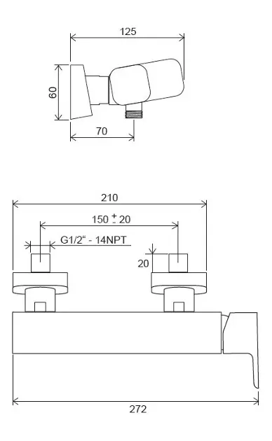 Ravak - 10° Free - Zuhany csaptelep - X070153 – 2. kép
