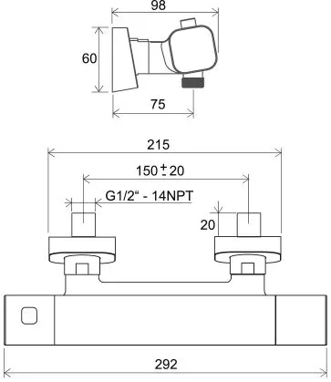 Ravak - 10° Free - Zuhany csaptelep - X070154 – 2. kép