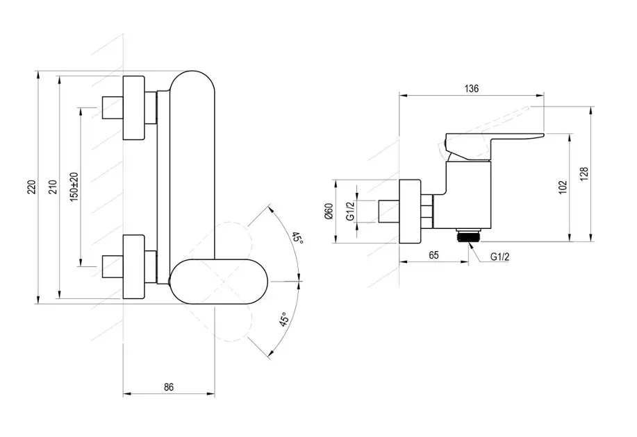 Ravak - Chrome II - Zuhany csaptelep - X070464 – 2. kép