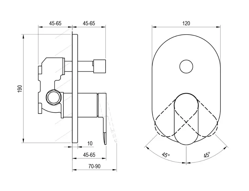 Ravak - Chrome II - Zuhany csaptelep - X070466 – 2. kép