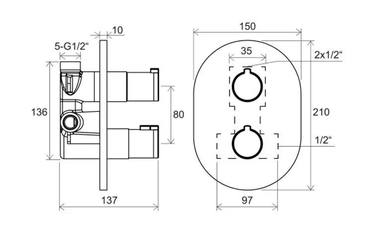 Ravak - Chrome - Zuhany csaptelep - X070432 – 2. kép