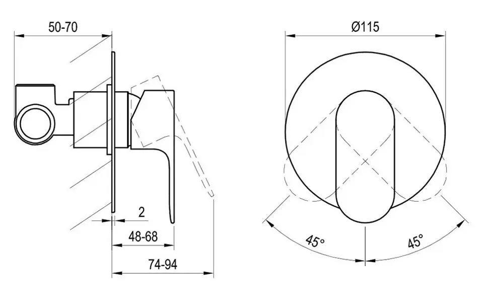 Ravak - Eleganta - Zuhany csaptelep - X070299 – 2. kép