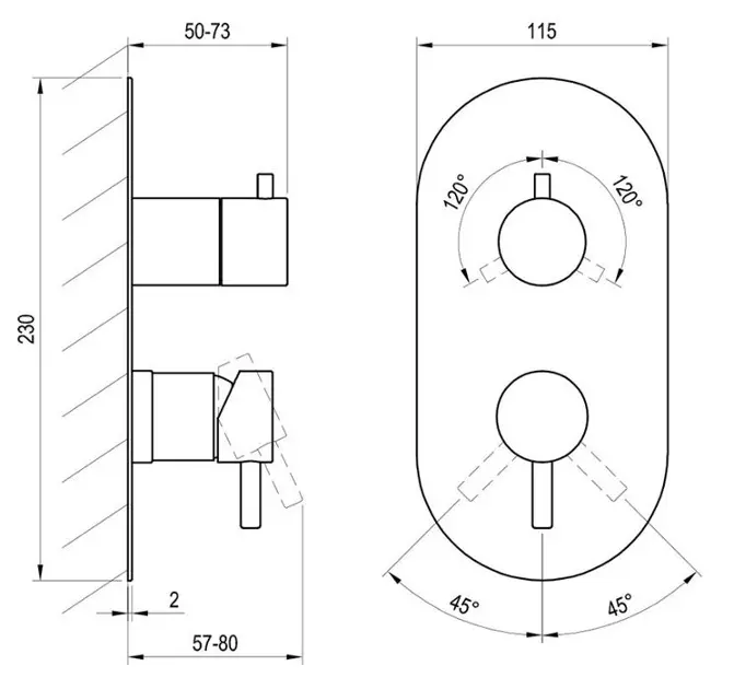 Ravak - Espirit - Zuhany csaptelep - X070246 – 2. kép