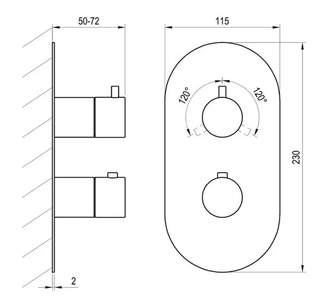 Ravak - Espirit - Zuhany csaptelep - X070252 – 2. kép