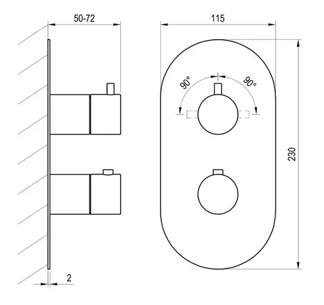 Ravak - Espirit - Zuhany csaptelep - X070286 – 2. kép