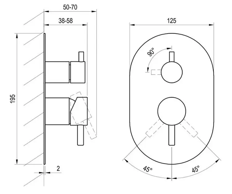 Ravak - Espirit - Zuhany csaptelep - X070288 – 2. kép