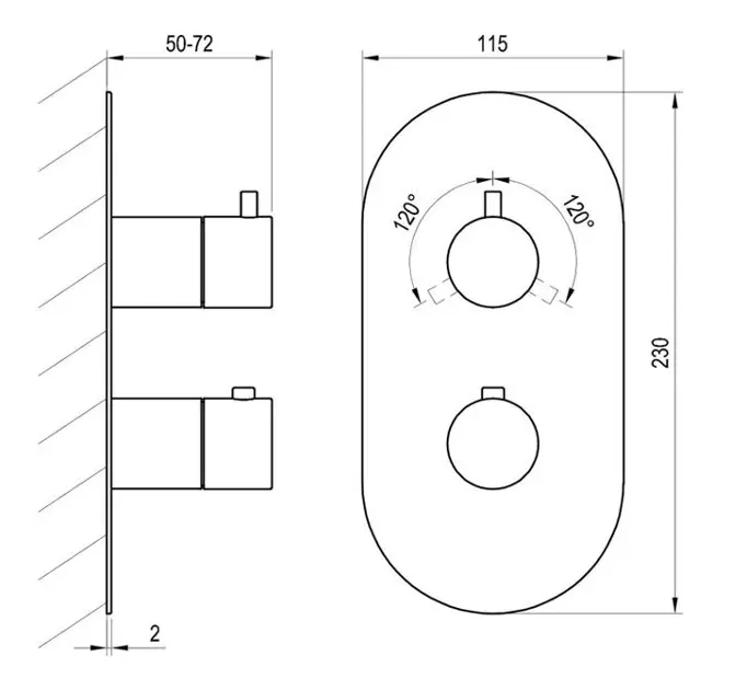 Ravak - Espirit - Zuhany csaptelep - X070289 – 2. kép