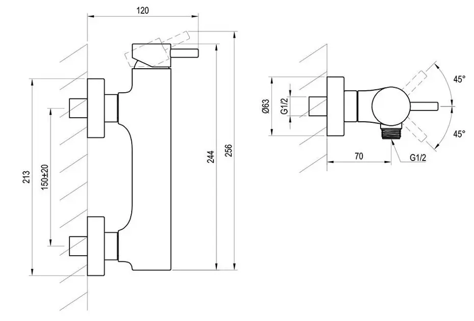 Ravak - Espirit - Zuhany csaptelep - X070317 – 2. kép