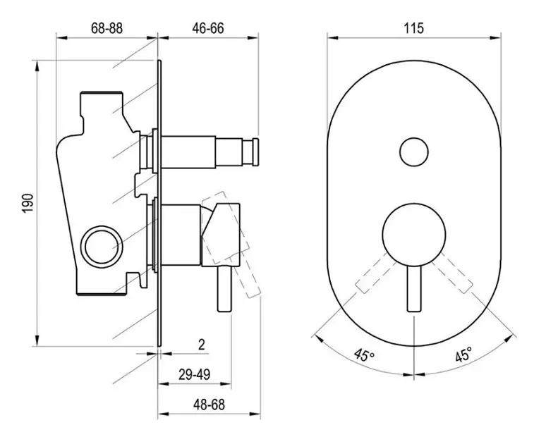 Ravak - Espirit - Zuhany csaptelep - X070358 – 2. kép