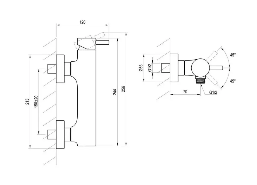 Ravak - Espirit - Zuhany csaptelep - X070604 – 2. kép
