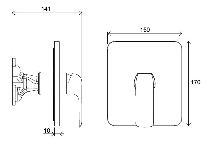 Ravak - Flat - Zuhany csaptelep - X070124 – 2. kép