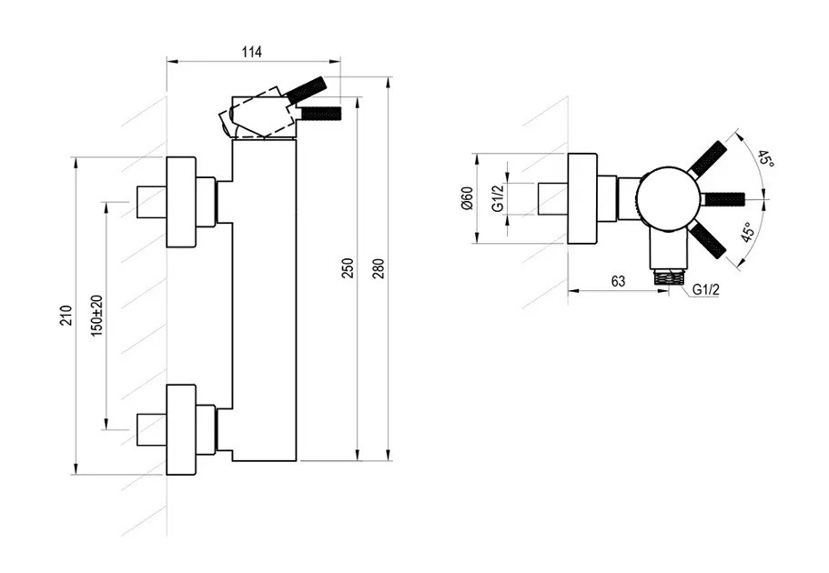 Ravak - Nox - Zuhany csaptelep - X070647 – 2. kép