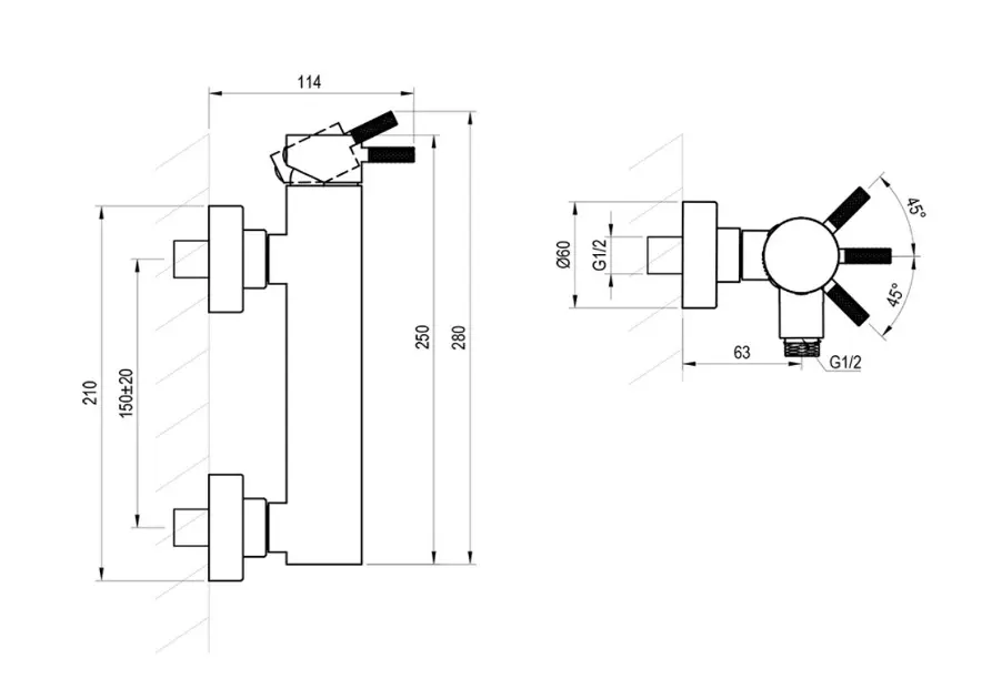 Ravak - Nox - Zuhany csaptelep - X070698 – 2. kép
