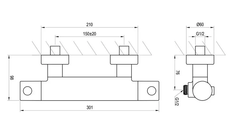 Ravak - Puri - Zuhany csaptelep - X070188 – 2. kép