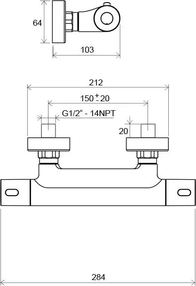 Ravak - Termo - Zuhany csaptelep - X070096 – 2. kép