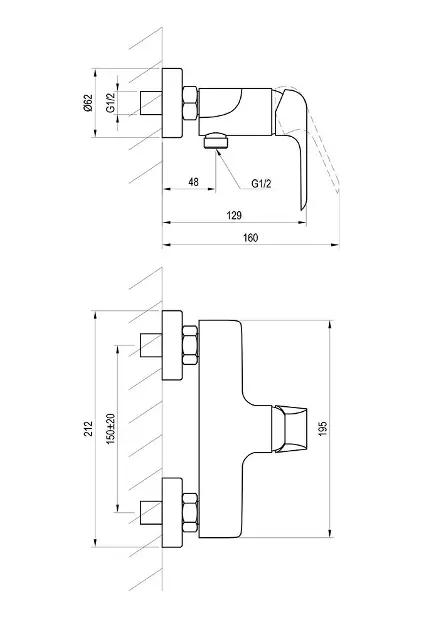 Ravak - Zuhany csaptelep - X07S115 – 2. kép