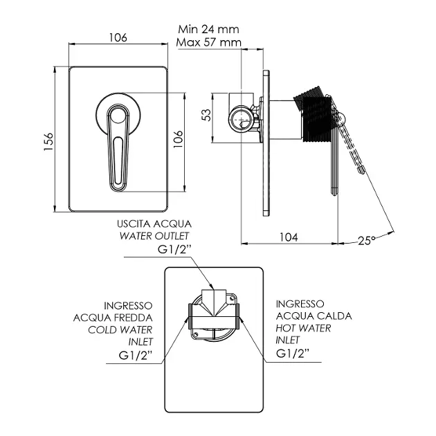 Sapho - Bebé - Zuhany csaptelep - BB041/18 – 2. kép