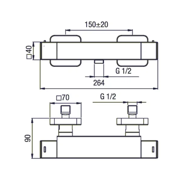 Sapho - Dimy - Zuhany csaptelep - DM245 – 2. kép