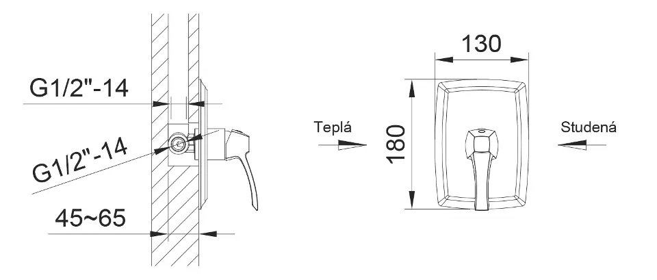 Sapho - Dreamart - Zuhany csaptelep - DA041 – 2. kép