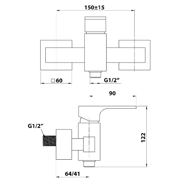 Sapho - Forata - Zuhany csaptelep - FT011/15 – 2. kép