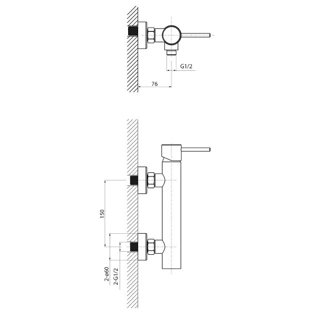 Sapho - Iconic - Zuhany csaptelep - AF011 – 2. kép