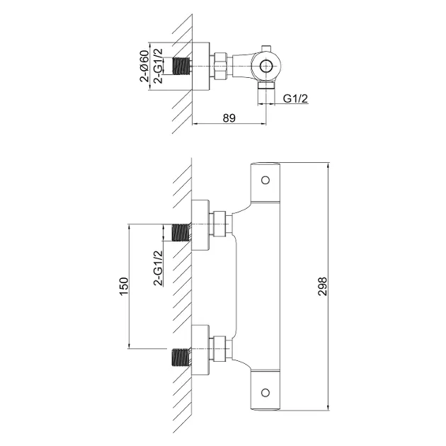 Sapho - Kimura - Zuhany csaptelep - KU211 – 2. kép