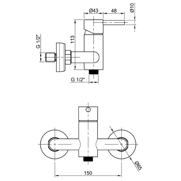 Sapho - Minimal - Zuhany csaptelep - MI011 – 2. kép