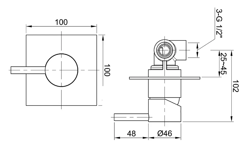 Sapho - Minimal - Zuhany csaptelep - MI041 – 2. kép