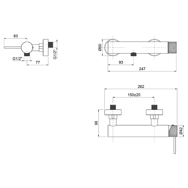 Sapho - Ultrasan - Zuhany csaptelep - UT011VBC – 2. kép