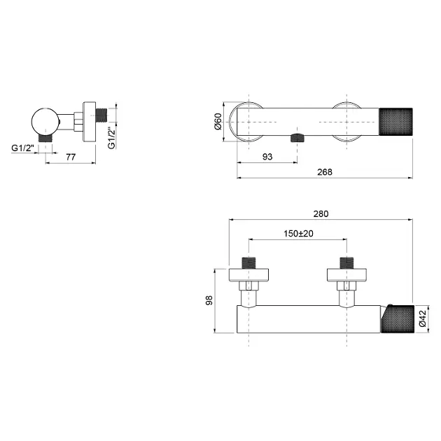 Sapho - Ultratap - Zuhany csaptelep - UT011TBG – 2. kép