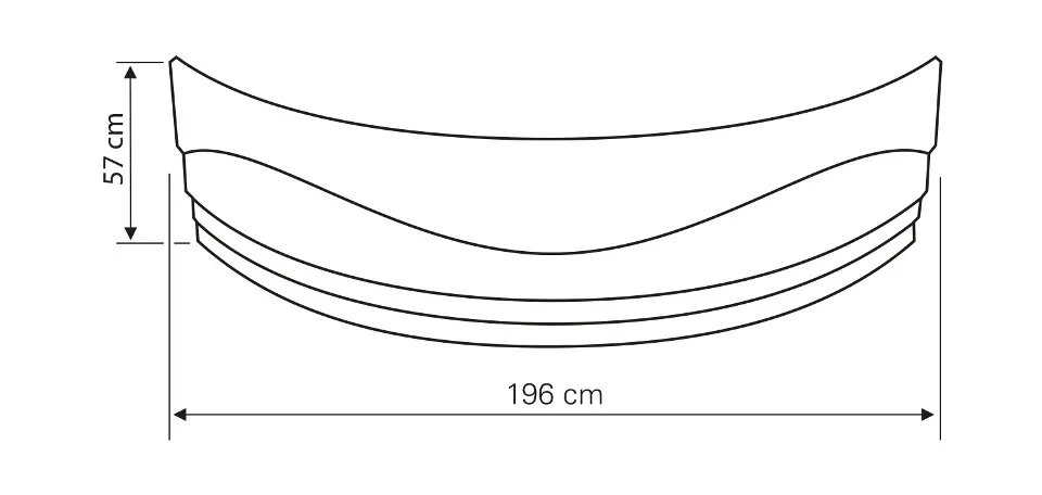 Aqualine - Bathtubs - Kád előlap - G1345 – 2. kép