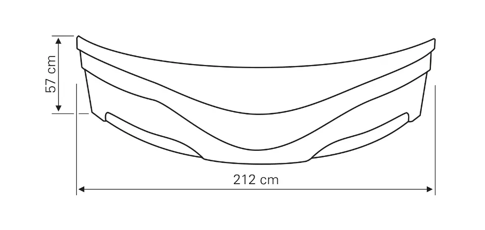 Aqualine - Bathtubs - Kád előlap - G1355 – 2. kép