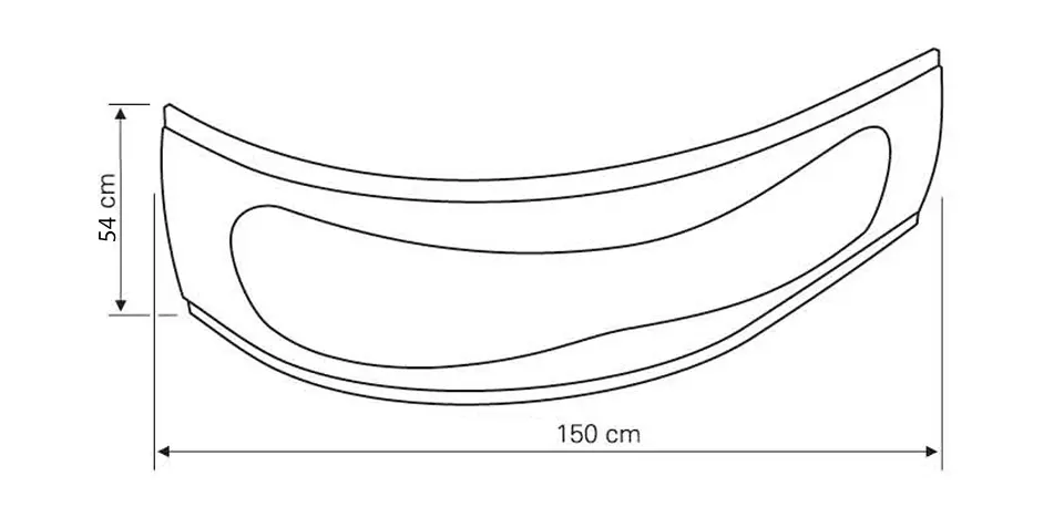 Aqualine - Bathtubs - Kád előlap - G3620 – 2. kép