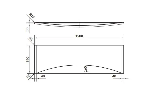 Cersanit - Kád előlap - S401-044 – 2. kép