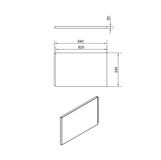 Cersanit - Zen - Kád előlap - S401-100 – 2. kép