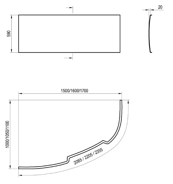 Ravak - Bath panels - Kád előlap - CZ48100000 – 2. kép