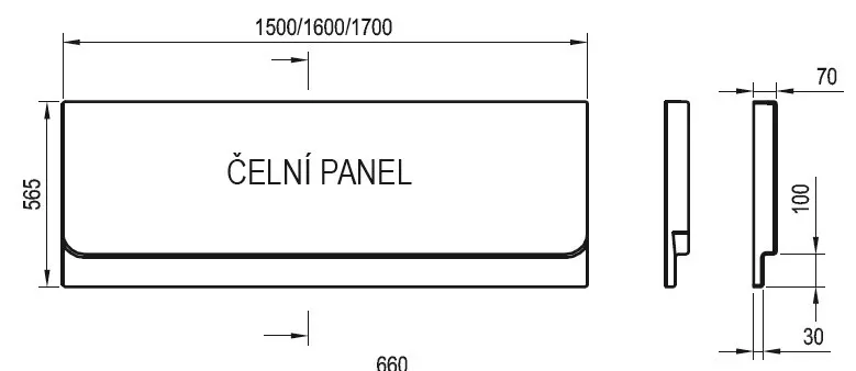 Ravak - Bath panels - Kád előlap - CZ73100A00 – 2. kép