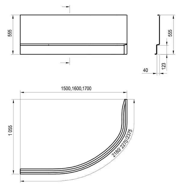 Ravak - Bath panels - Kád előlap - CZJ1200AN0 – 2. kép