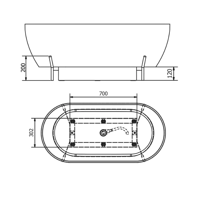 Polysan - Equipment and accessories - Kád lábak - 72820B – 2. kép