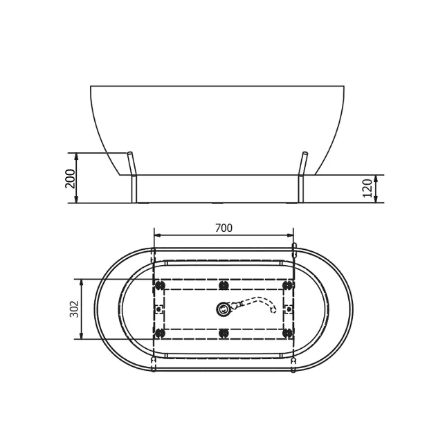 Polysan - Equipment and accessories - Kád lábak - 72830B – 2. kép