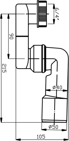 Novaservis - Waste traps - Kád szifon - 480,P – 2. kép