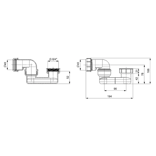 Polysan - Equipment and accessories - Kád szifon - 72693 – 2. kép