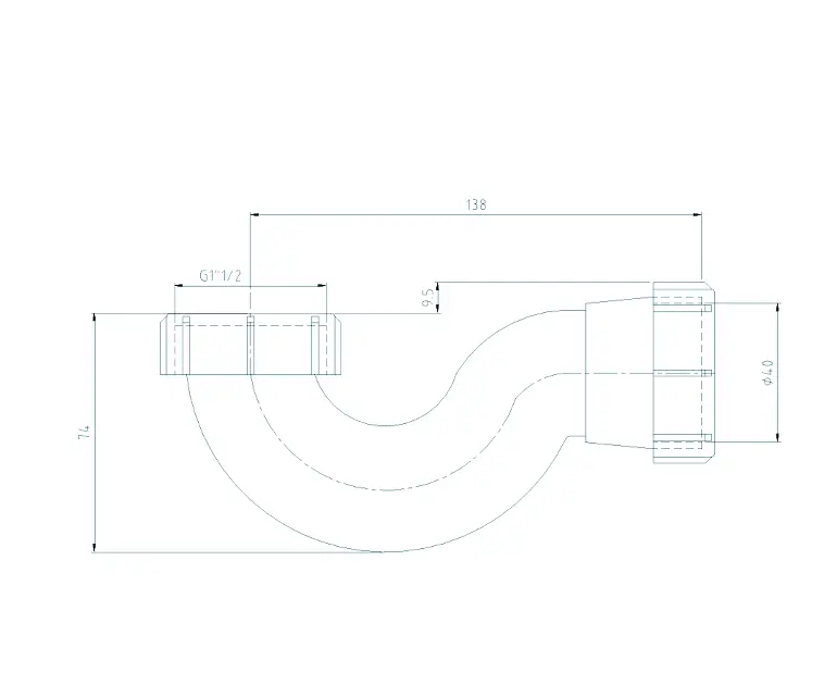 Sapho - Waste traps - Kád szifon - WJ607 – 2. kép