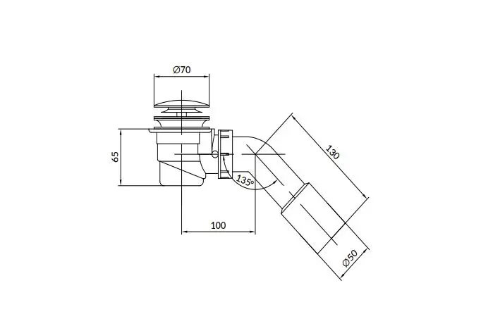 Cersanit - Crea - Kádlefolyó- és túlfolyó szett - S904-010 – 2. kép